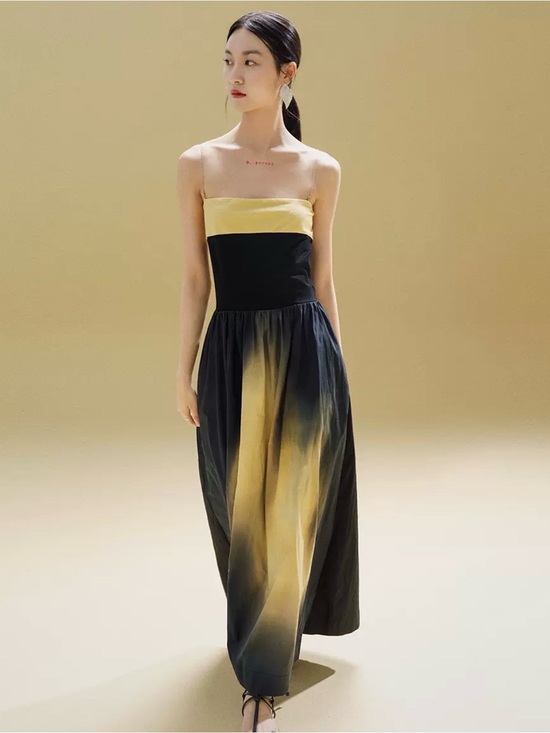 Murmur Dresses & Skirts - Murmur Mi Paper Cotton Printed Suspender Dress With Silver Chain Straps Size S